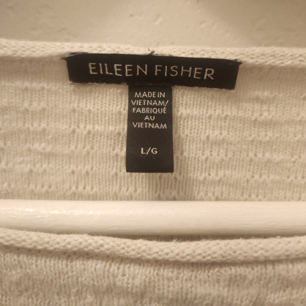 Eileen Fisher | Organic Linen-Blend Crew Neck Sweater - Picture 8 of 10
